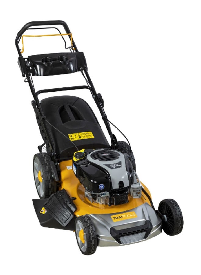 TRAITOOLS 4 In 1 Self Propelled Swivel Wheels Lawn Mower Yellow and Black 21 Inch CJ21G4IN1B750 - Image 1